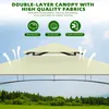 LARS360 Pavillon de barbecue avec double toit beige - Tente Voir les images du produit 3