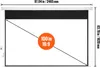 A projection screen with dimensions and aspect ratio indicated. Anteprima dell’immagine prodotto