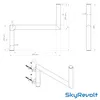 SkyRevolt Z-Ausleger 50cm Rohr 42mm Stahl SAT Geländer Produktbild-Vorschau 5