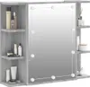 vidaXL Spiegelschrank mit LED Grau Sonoma 70x16,5x60 cm Produktbild-Vorschau 4