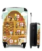 MuchoWow® Koffer Handgepäck Trolley Rollkoffer Kleine Produktbild-Vorschau 1