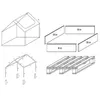 FLO Gewächshaus 60x120x80 cm Transparent und Schwarz Produktbild-Vorschau 9