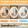 Schminktisch mit LED-Spiegel und 4 Schubladen, Frisiertisch Produktbild-Vorschau 3