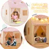 COSTWAY 119x104x129cm domek do zabawy dla dzieci wewnątrz, Podgląd zdjęcia produktu 5