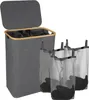 Jayseuw Panier à linge avec couvercle, 160 L, sac à linge Voir les images du produit 1