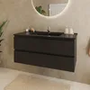 LOMAZOO MARENZA 100 cm, czarny mat, czarna umywalka Podgląd zdjęcia produktu 1