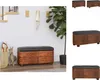 A collage of images showing storage benches with cushions, some in a room setting and others as standalone product shots. Podgląd zdjęcia produktu