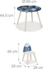 Relaxdays Kindersitzgruppe, 3-tlg., Space Dino, Kindertisch Produktbild-Vorschau 4