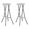vidaXL Tabouret de bar pliable 2 pcs. PEHD et acier blanc Voir les images du produit 7