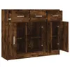 vidaXL Credenza rovere affumicato 91x28x75 cm materiale a Anteprima dell’immagine prodotto 6