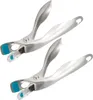 2PCS z nehrdzavejúcej ocele AntiScald Clip Food Plates Náhľad obrázku produktu 3