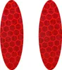 Autocollant réfléchissant pour vélo ovale rouge 2 pièces Voir les images du produit 1