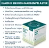 A product box for silicone scar sheets with a list of features. Produktbild-Vorschau