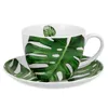 DUO FLORAL Jumbobecher 470 ml MONSTERA mit Untertasse, New Produktbild-Vorschau 2