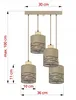 LUXOLAR - LED Pendelleuchte 4-flammig Creme/Gold E27 60W - Produktbild-Vorschau 7
