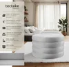 Tabouret ALTU XL rembourré avec rangement - Aspect velours Voir les images du produit 2