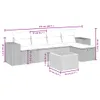 vidaXL 6-tlg. Garten-Sofagarnitur mit Kissen Schwarz Poly Produktbild-Vorschau 4