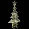 A lit-up Christmas tree decoration with a star on top, set against a black background. Podgląd zdjęcia produktu