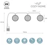 CozyHome Guirlande lumineuse LED Lampion Batterie | 20 LED Voir les images du produit 1