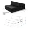Klappmatratze 70x200 cm Futonsofa SUZI MINI Kaltschaum Produktbild-Vorschau 2
