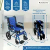 Invalidný vozík skladací Dva brzdové systémy Sedadlo 46 cm Náhľad obrázku produktu 6