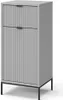 Badschrank Vicco Eliza Grau 40 x 87 cm mit Tür und Produktbild-Vorschau 1