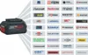 A Bosch battery and a collage of various brand logos. Voir les images du produit