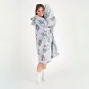 Very Soft Lazy Robe Grey Cats 100 cm Bademantel Produktbild-Vorschau 12