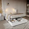 A bedroom scene featuring a bed with storage, bedside table, and bookshelf. Náhľad obrázku produktu