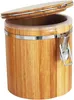 1 Liter Bambus-Holz Vorrats-Dose aromadicht Bügelverschluss Produktbild-Vorschau 3