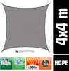 Voile d'ombrage Dahna Gris 4x4m HDPE Voir les images du produit 2