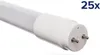 A close-up, angled view of the end of a white LED tube light with silver pins. Anteprima dell’immagine prodotto