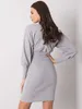 Rue Paris Minikleid für Frauen Dericote grau L Produktbild-Vorschau 4