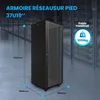 Extralink Baie de brassage 19" 37U 600 × 1000 mm Baie Voir les images du produit 5
