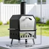 Outsunny Outdoor Pizzaofen Holzbefeuerter Pizza Ofen Produktbild-Vorschau 3