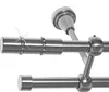 Gardinenstange mit Deckenhalterung I Metall Edelstahl Look Produktbild-Vorschau 1