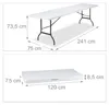 BDW Gartentisch Klapptisch Klappbar 240x75 cm mit Produktbild-Vorschau 7