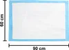 A hygiene pad with dimensions indicated. Produktbild-Vorschau