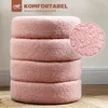 HOMCOM Pouf, poggiapiedi, pouf rotondo imbottito, Anteprima dell’immagine prodotto 4