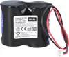 A black alkaline battery pack with a white label and red and black wires. Produktbild-Vorschau