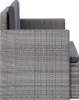 vidaXL 2-Sitzer-Gartensofa mit Auflagen Grau Poly Rattan Produktbild-Vorschau 10