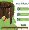 Clôture flexible en bois marron clair 200 x 20 cm - Bordure Voir les images du produit 4