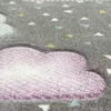 Kinderteppich Wolke Kinderzimmerteppich in grau blau rosa Produktbild-Vorschau 3