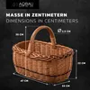 Panier tressé noir avec anse, grand, idéal pour les courses Voir les images du produit 3