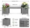 Mucola Gartenbank mit Blumenkästen Holzbank Holz Garten Produktbild-Vorschau 3