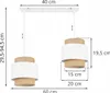 Lampada a sospensione, lampadario da soffitto, paralume, Anteprima dell’immagine prodotto 7