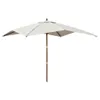 vidaXL Sonnenschirm mit Holzmast Sandfarben 300x300x273 cm Produktbild-Vorschau 1