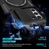 A black phone case is shown in a dramatic setting with rocks and a depiction of Earth. Produktbild-Vorschau