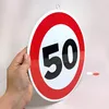 Metallschild mit Verkehrszeichen als Dekoration zum 50. Produktbild-Vorschau 4