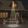 vidaXL Choinka LED na maszt wielokolorowa 732 diody LED 500 Podgląd zdjęcia produktu 2